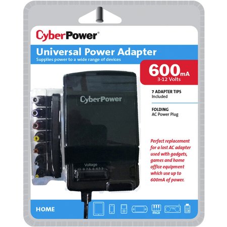 Cyberpower POWER ADPTR AC 600MA BLK CPUAC600